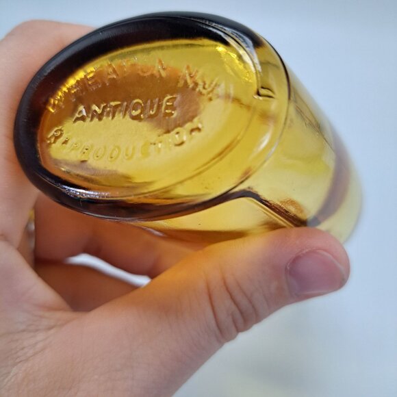 Wheaton NJ Reproduction Amber Glass Bottle Collectible - Picture 10 of 12